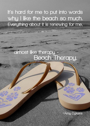 Beach Therapy Quote Photograph