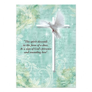Religious confirmation dove custom invitations from Zazzle.com