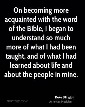 Duke Ellington - On becoming more acquainted with the word of the ...