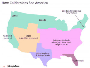 Funny Graph Showing How Californians see the USA