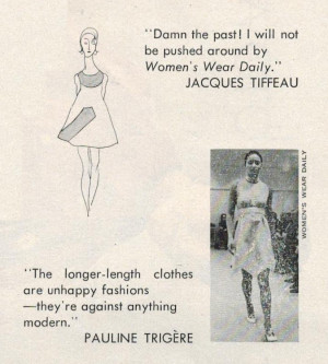 Couture designers were quoted on their views about the hemline change ...
