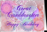 Great Granddaughter Happy Birthday Heart and Kaleidoscopes card ...