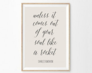 - Inspirational Quote Wall Art Print Poster - Charles Bukowski Quote ...