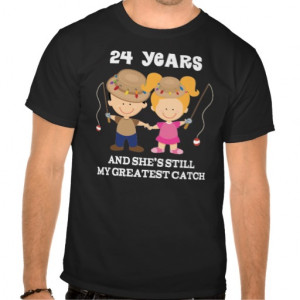 24th Wedding Anniversary Funny Gift For Him Shirts