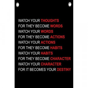 Watch Your Thoughts - Motivational Quotes - Wall Quotes Canvas Banner