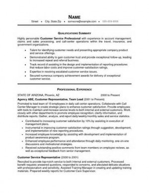 Customer Service Resume Summary Sample