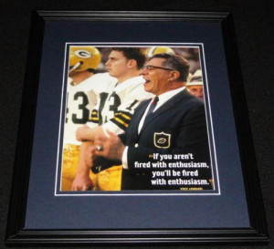 ... Lombardi > Coach Vince Lombardi Packers Framed 8x10 Quote Photo Poster