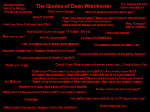 The Quotes of Dean Winchester by Blackfire-Autobot