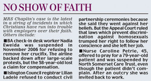 Bishops battle for rights of Christians as they back nurse barred from ...