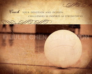 Volleyball Coach Inspirational Art Keepsake 8x10 Fine Art Print Family ...