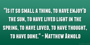 Matthew Arnold Quote