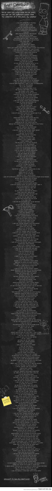 Every Bart Simpson chalkboard quote ever