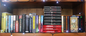 ... YA lit book spines pretty books bookshelf tour book photoraphy