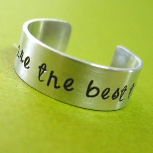 Quote Ring - Adjustable Ring in Aluminum or Sterling Silver ...