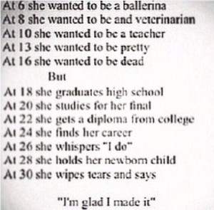 ... day of your life then remember that by tomorrow today will have ended