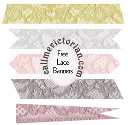 Lace banner clipart to use for blogs, digital scrapbooks, or just for ...