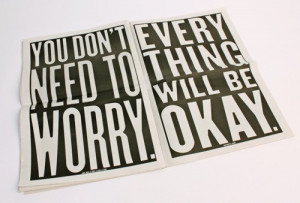 black and white, life, no worries, okay, quote, text, vintage