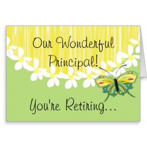 School Principal Retirement Card