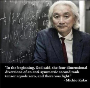 In the beginning, God said, the four dimensional divergence of an anti ...