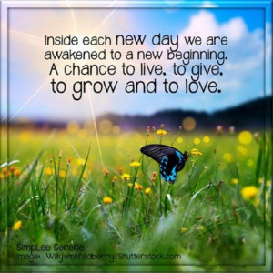 New day brings new beginnings...