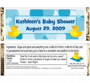 Baby Shower Candy Bar Wrappers Sayings Baby ducks theme candy bar