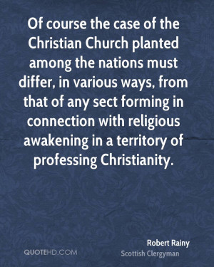 ... with religious awakening in a territory of professing Christianity