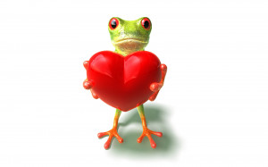 frog in love image wallpaper Wallpaper with 1920x1200 Resolution