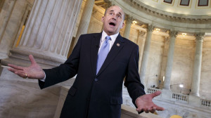 Rep. Louie Gohmert, R-Texas, talks during a TV interview about the ...
