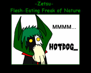 Zetsu White side:Ahahaha a tentacle!Black side:Don't laugh!