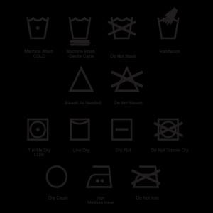 Laundry Symbols Legend Wall Quotes™ Decal