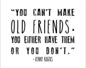 Old friends printable quote Kenny Rogers typography present friendship ...