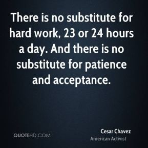 There is no substitute for hard work, 23 or 24 hours a day. And there ...