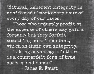 ... is a counterfeit form of true success and honor.