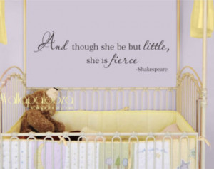 ... girls room decal - girls nursery wall decal - Shakespeare quote wall