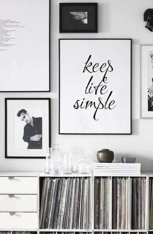 Keep life simple, Inspirational quote, Interior quotes, Typography ...