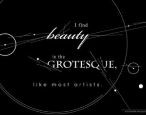 Alexander McQueen Quote, Black and White Art Illustration, Desktop ...