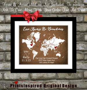 ... Quotes: Travel Map Distance Gifts For Girlfriend Wife Sisters Family