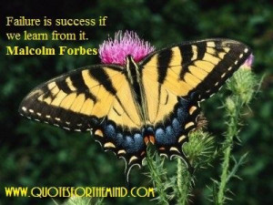 Failure is success if we learn from it inspirational quote
