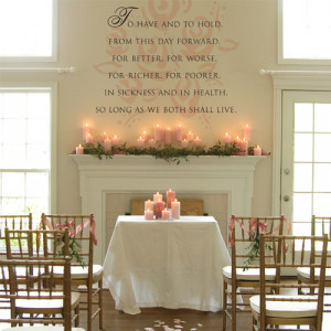 Wedding Ceremony Fireplace Mantle Candle Decor