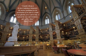 Great quotes about libraries on photos of beautiful libraries