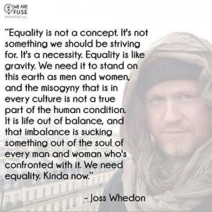 Joss Whedon on equality