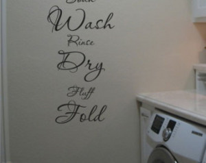 ... Fold Vinyl Wall Laundry Room Sayings Quotes Words Decals Stickers 795