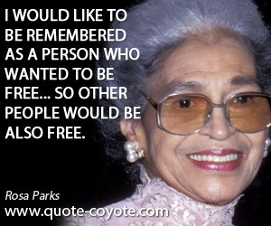 Rosa Parks Bus Boycott Rosa Parks Quotes About Freedom Young Rosa