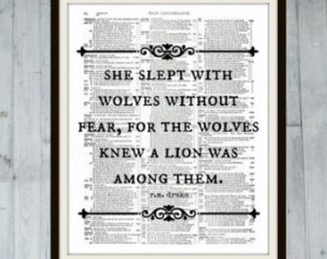 She slept with wolves without fear - R. M. Drake - Inspirational Quote ...