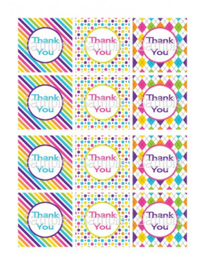 Printable Colorful Fun Rainbow Mini Hershey's Candy Bar Wrappers