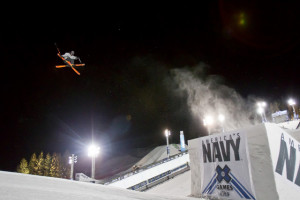 ... Kai Mahler, Henrik Harlaut, and Elias Ambuhl on the X Games Ski Big