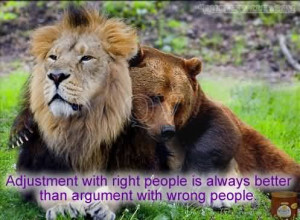 Adjustment With Right People Is Always Better Than Argument With Wrong ...