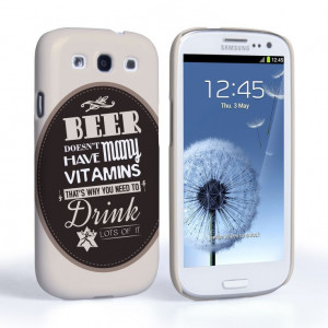Galaxy S3 Beer Label Quote Hard Case – Brown | Mobile Madhouse ...