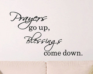 ... Blessings Come Down Vinyl Sticker Wall Decal Wall Quote Sticker (C105