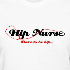 White Hip Nurse Logo 2 Women's T-Shirts